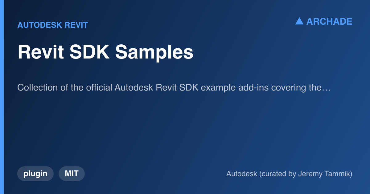 Revit SDK Samples