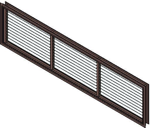 Louvres Window - 3 Bays
