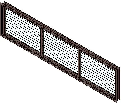 Louvres Window - 3 Bays