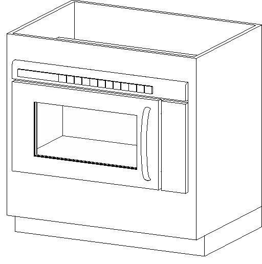 Base Cabinet-Built In Microwave