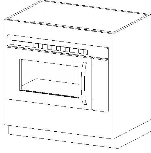 Base Cabinet-Built In Microwave