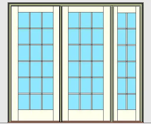 Kolbe Ultra Series Outswing Door 2-Wide Right Sidelite Oak Sill Units — preview 1, by Kolbe (RevitCity, CC0)