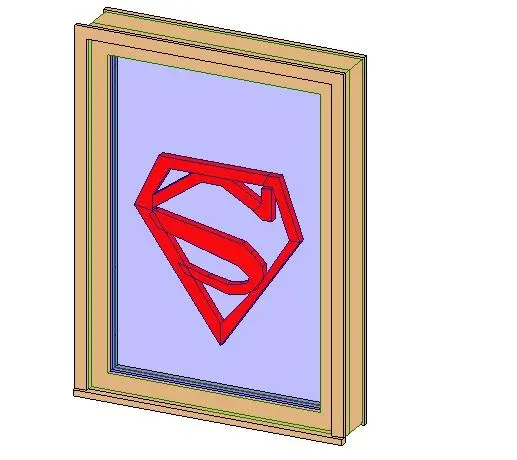 Marvin Window Case with Superman Symbol — preview 1, by TudorIonascu (RevitCity, CC0)