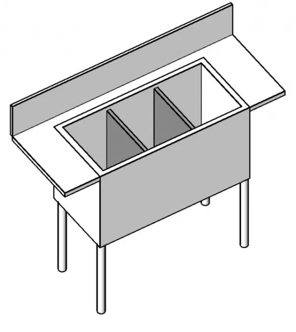 3 Compartment Bar Sink