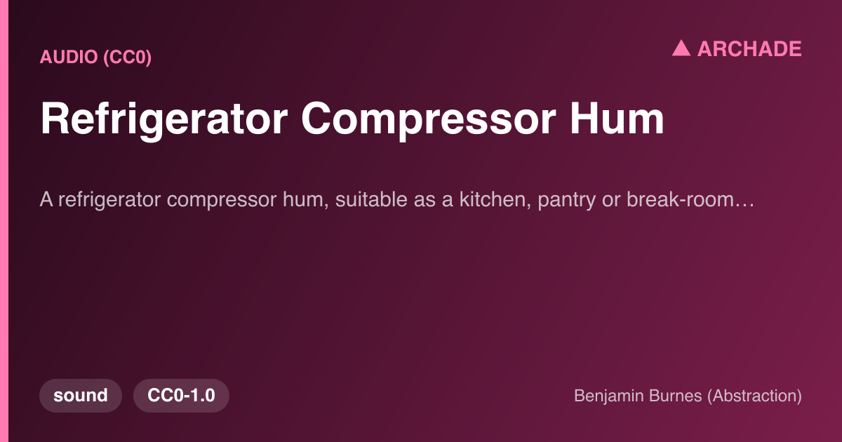 Refrigerator Compressor Hum