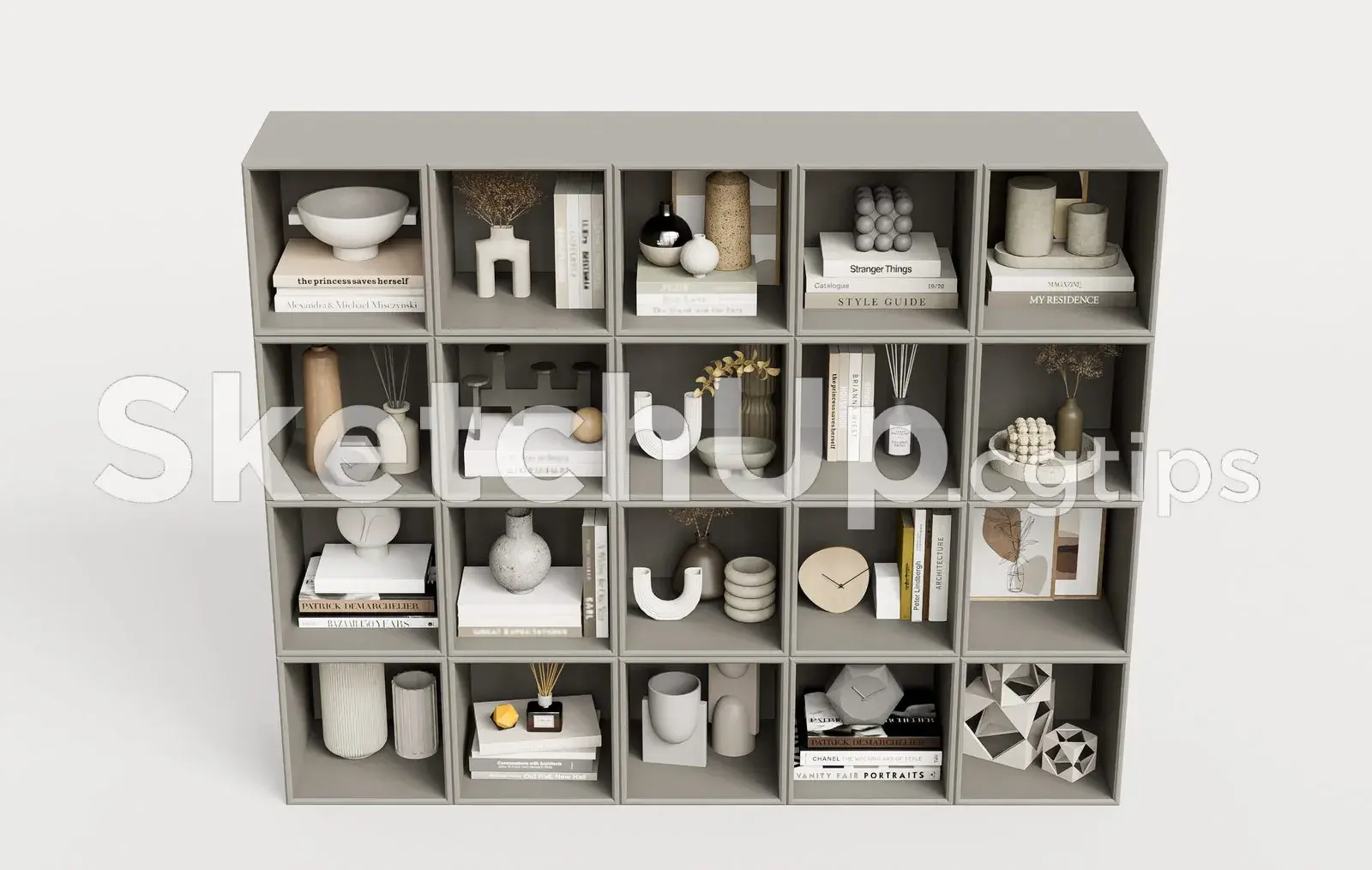 Contemporary Wall Shelf Decor with Neutral Aesthetic