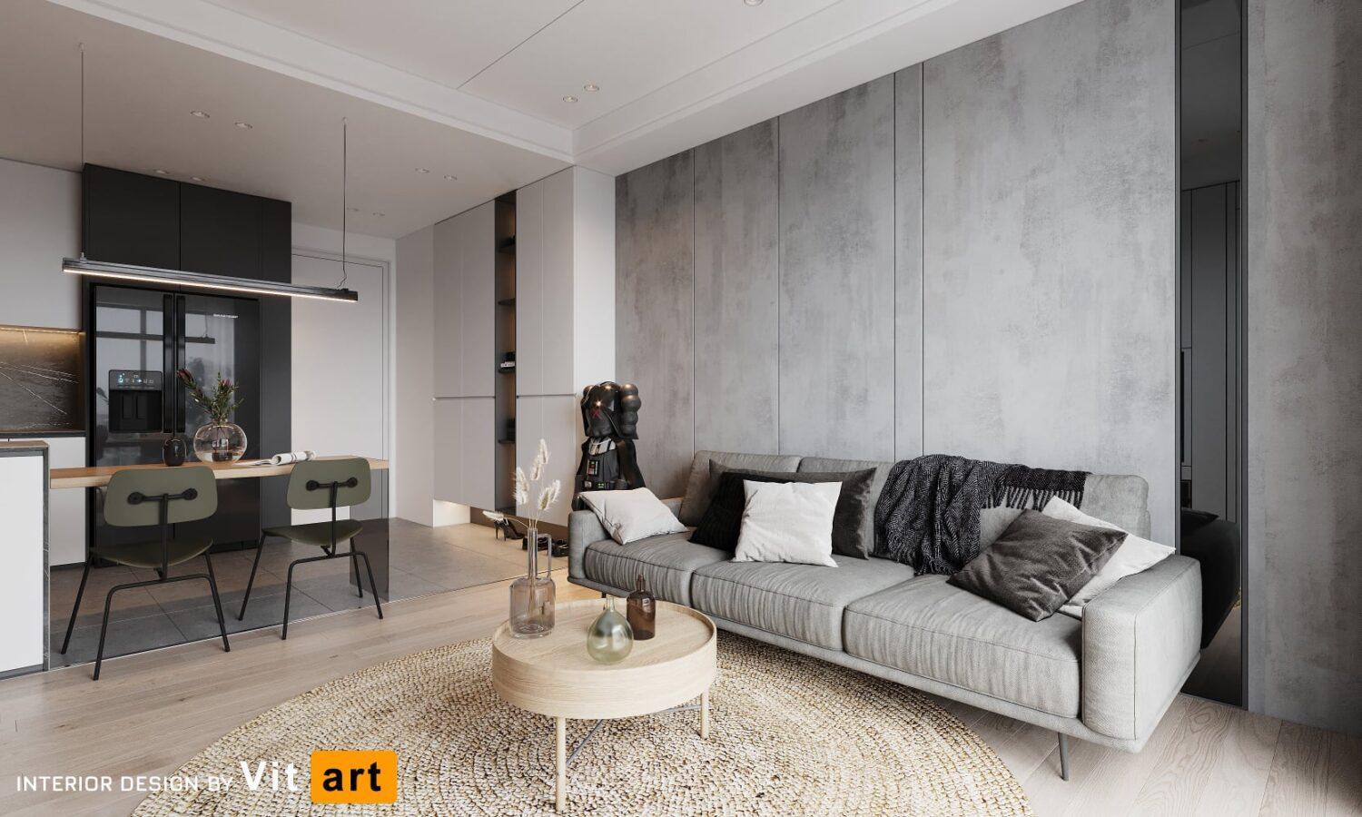 Interior Kitchen – Livingroom 306 Scene