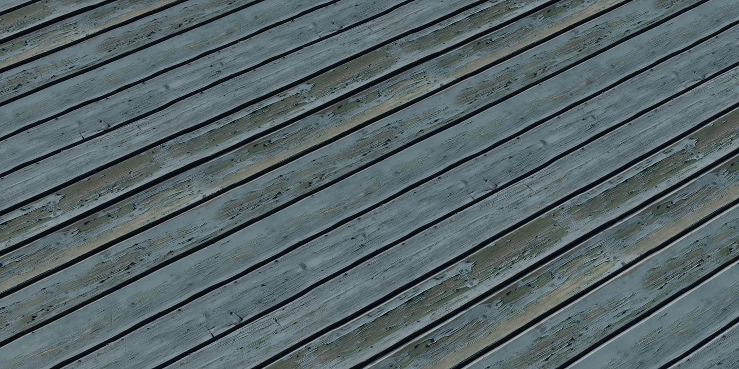 Blue Painted Planks