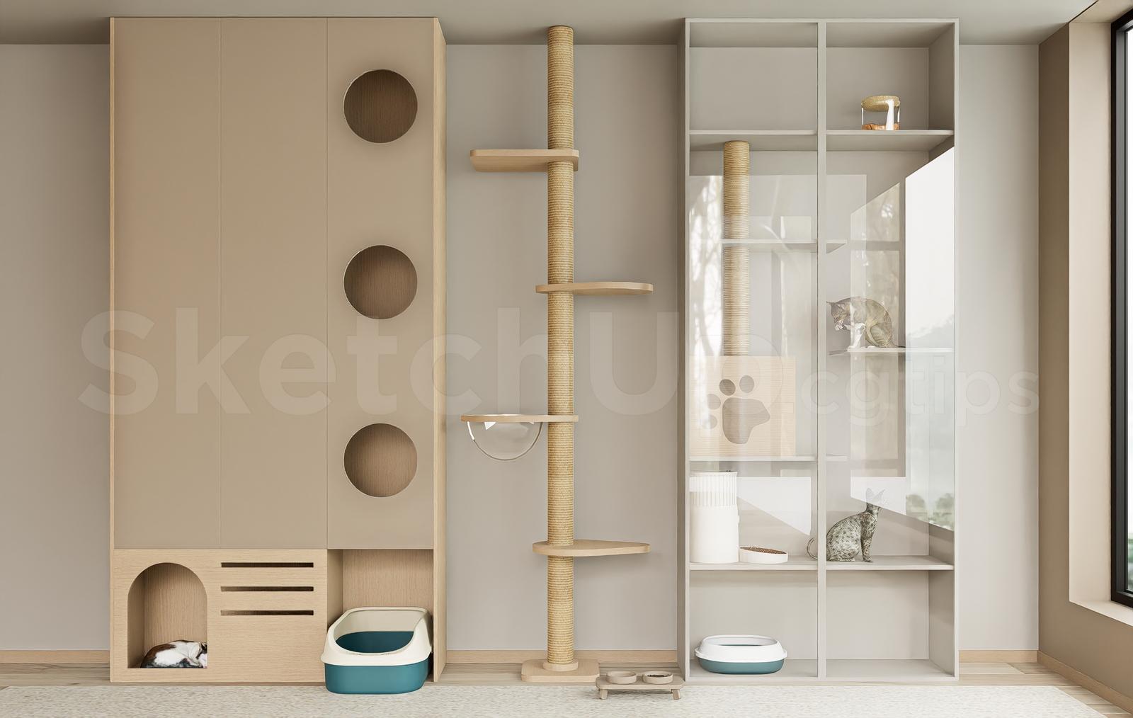 Modern Cat Furniture Wall System