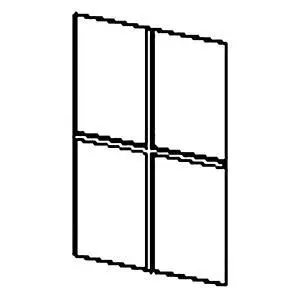 Glazed Panel 2x2 — preview 1, by Revit 6.0 Subscription Library (RevitCity, CC0)