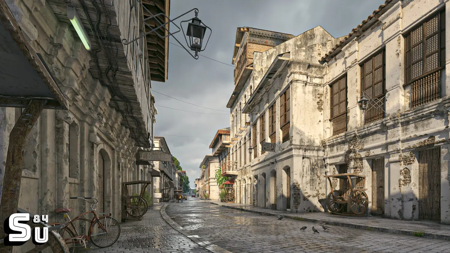 Antique Buildings With A Street — preview 1 (cgtips)