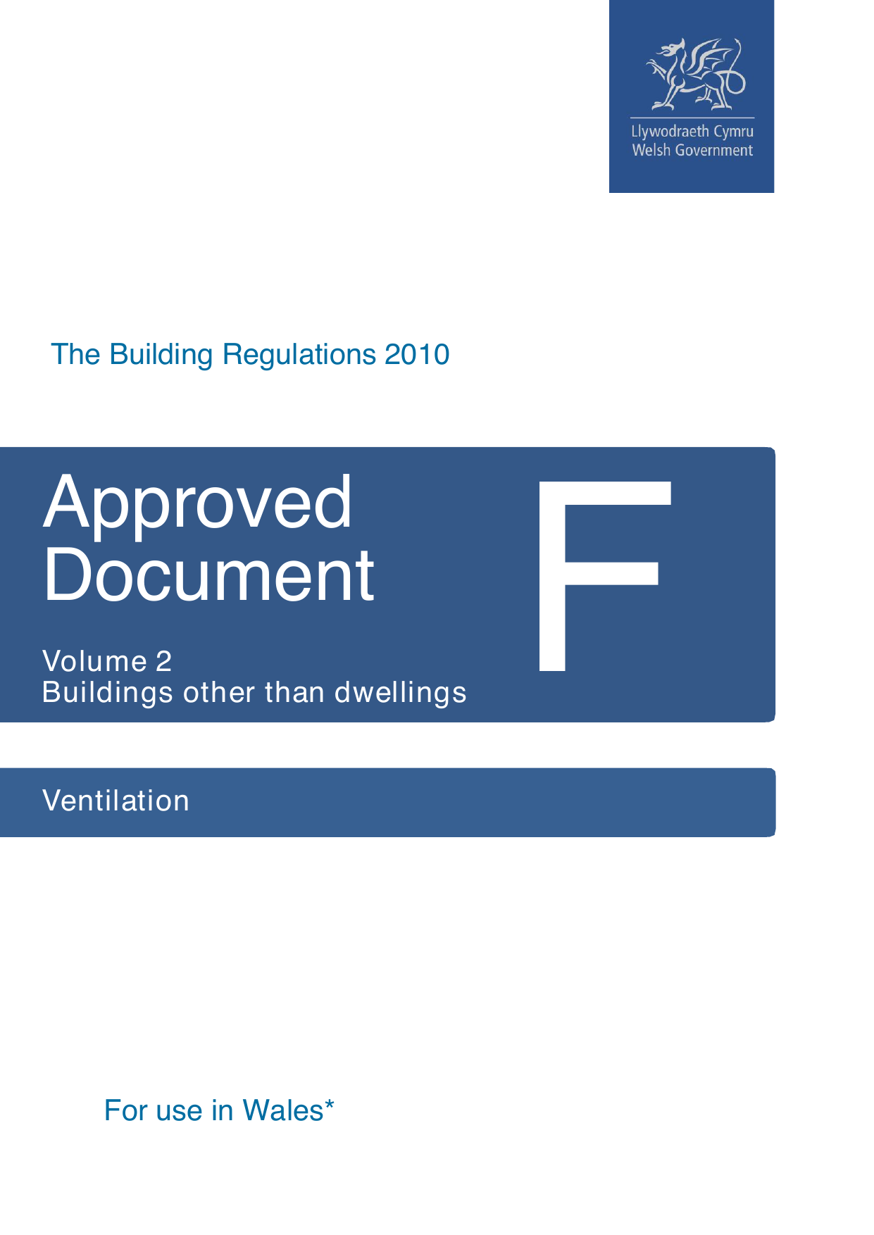 Approved Document F: Ventilation — Volume 2 (Buildings other than Dwellings)