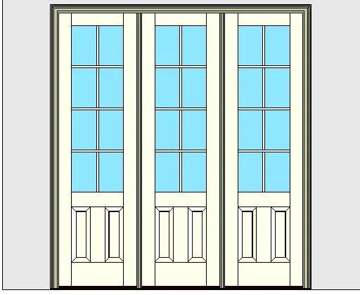 Kolbe Ultra Series Inswing Entrance Door 3-Wide 2-Panel Handicap Sill Units