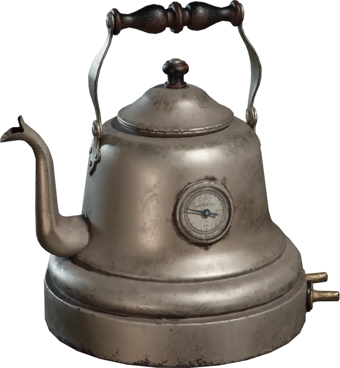 Vintage Electric Kettle — preview 1, by SV Garip (Poly Haven, CC0)
