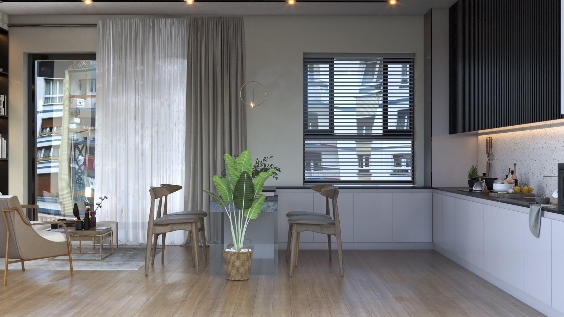 Interior Living- Kitchenroom Scene