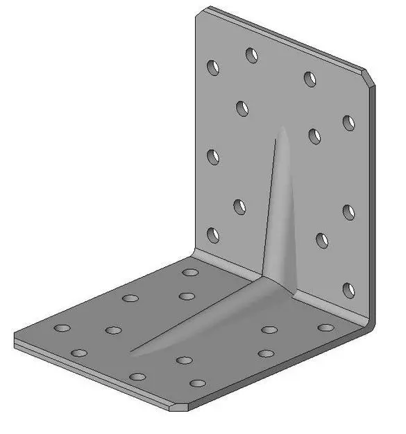 Angle bracket 105x105x3x90 3D
