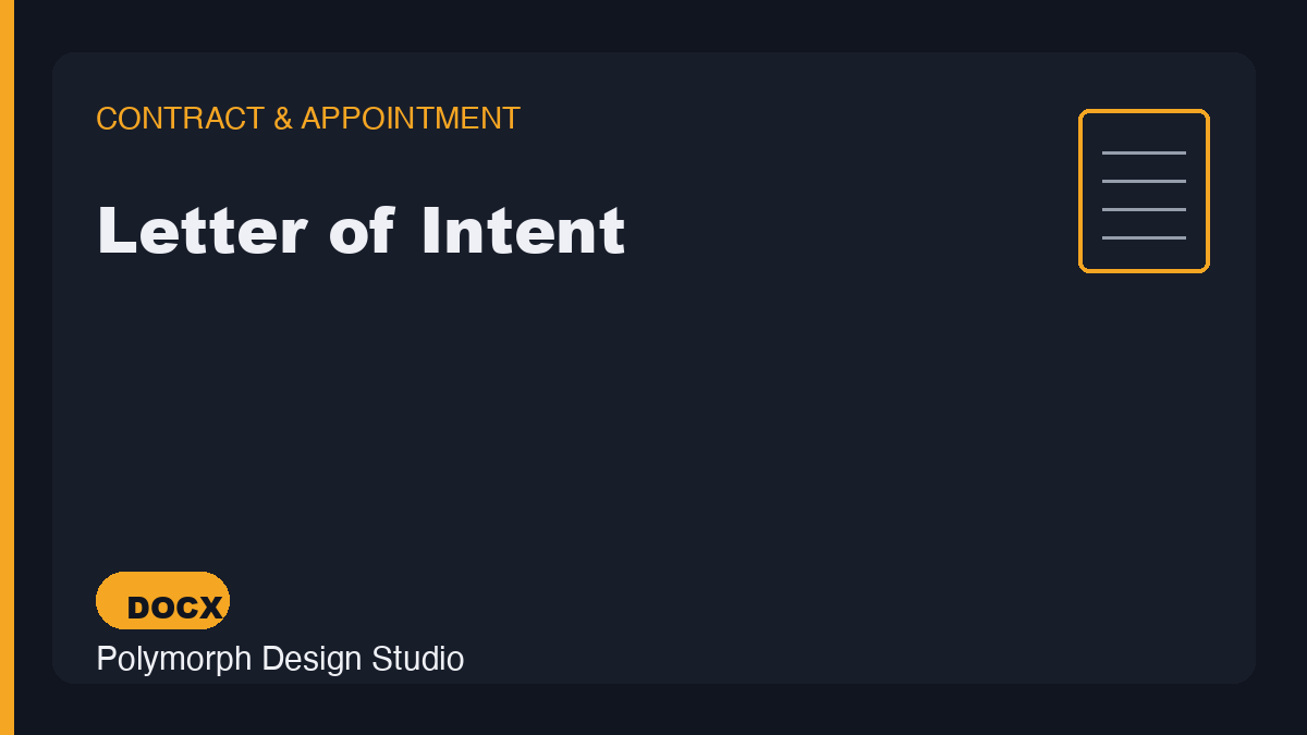 Letter of Intent