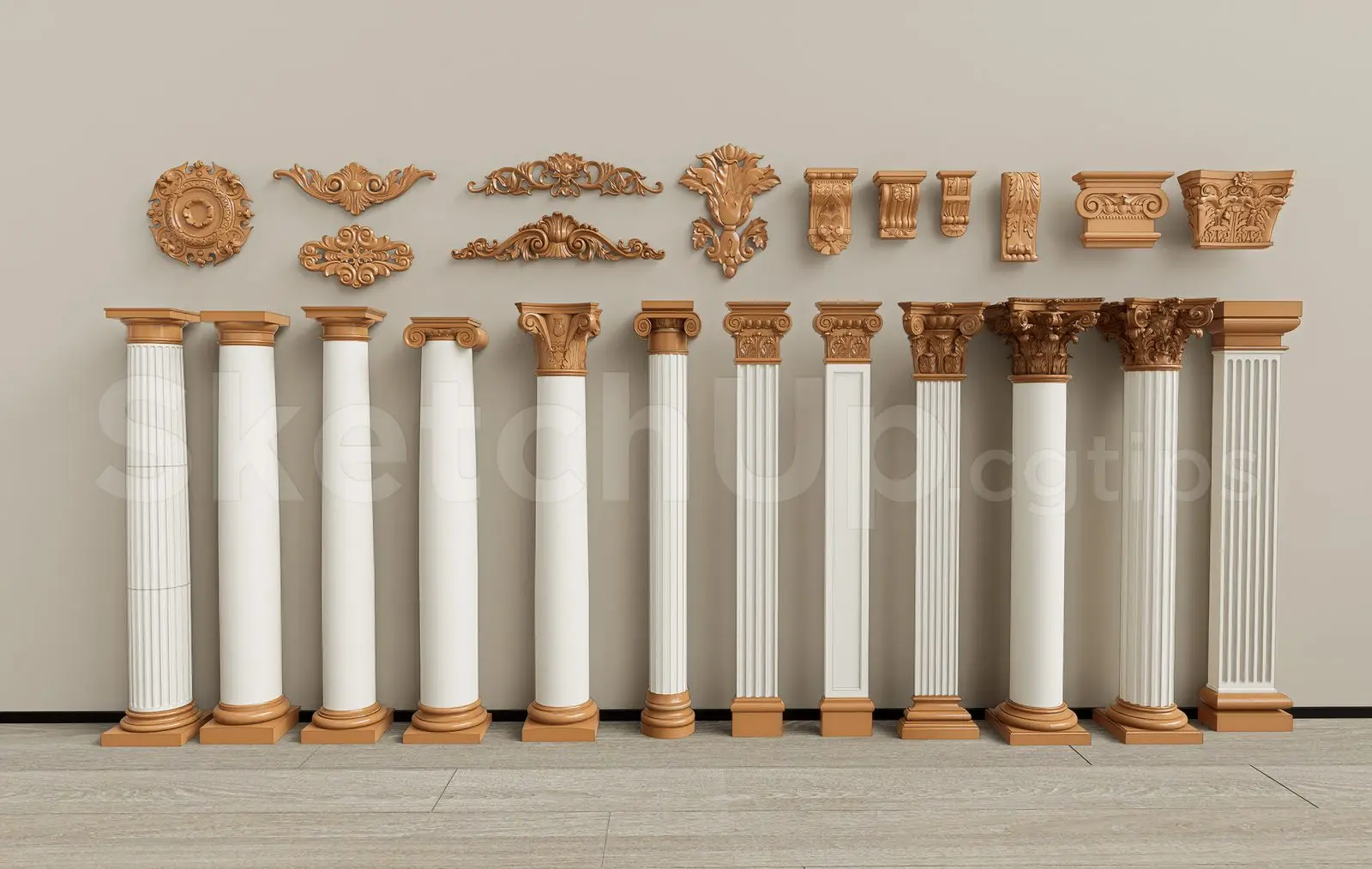Ancient Greek and Roman Style Columns