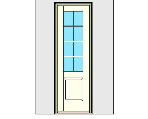 Kolbe Ultra Series Inswing Entrance Door 1-Wide 1-Panel Oak Sill Units — preview 1, by Kolbe (RevitCity, CC0)