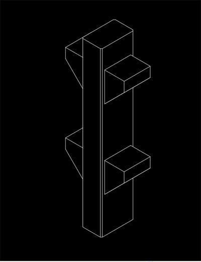 Precast Column With 2 Haunches On Two Heights