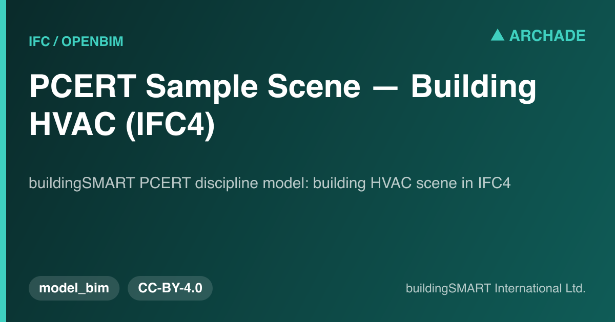 PCERT Sample Scene — Building HVAC (IFC4)