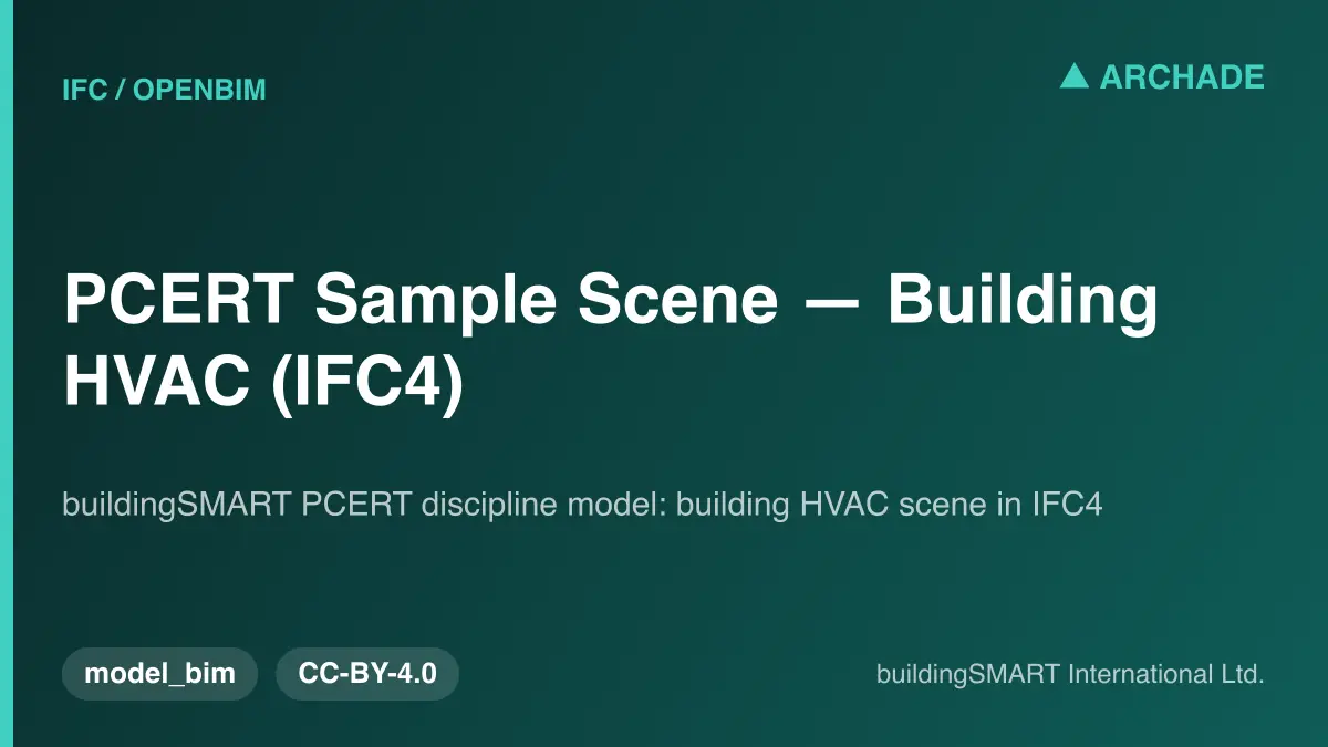 PCERT Sample Scene — Building HVAC (IFC4)