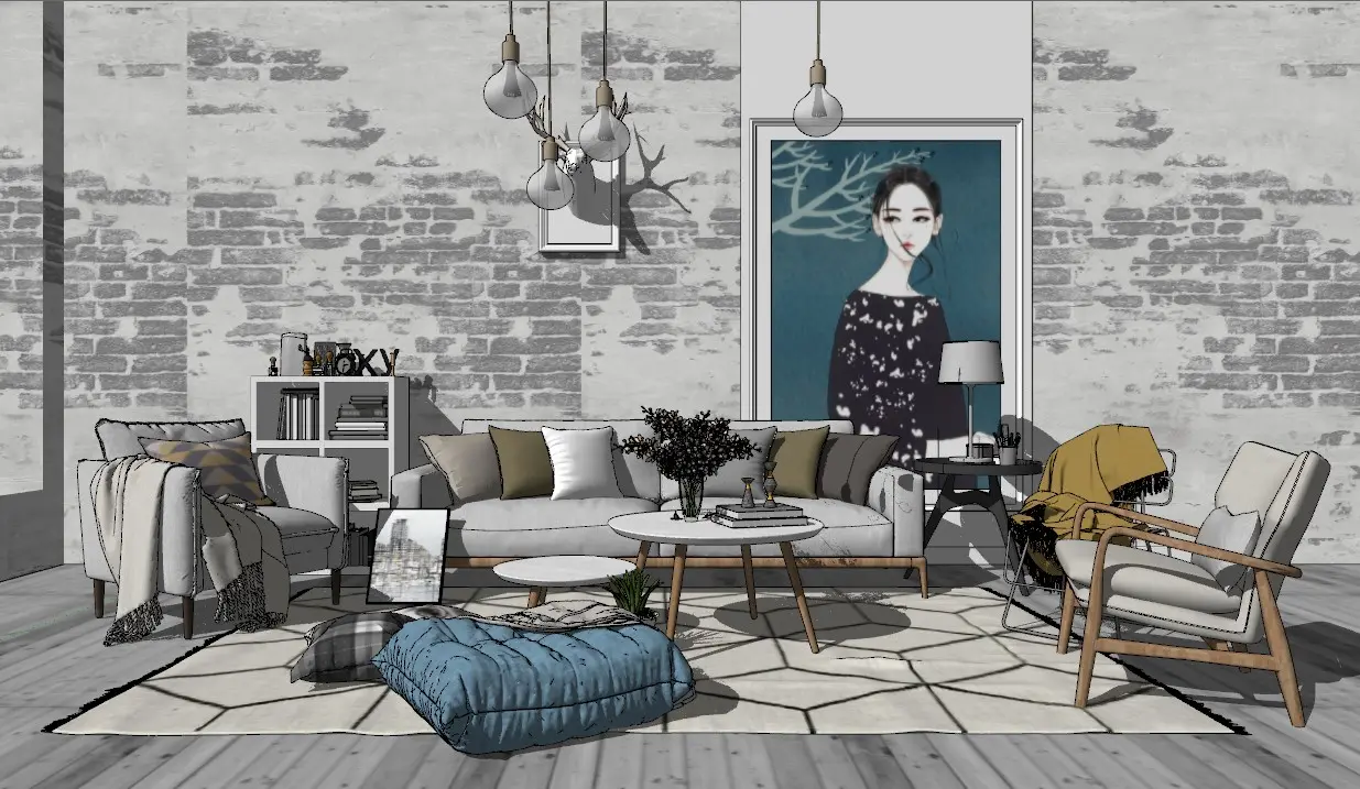 Interior Living room — preview 1 (cgtips)