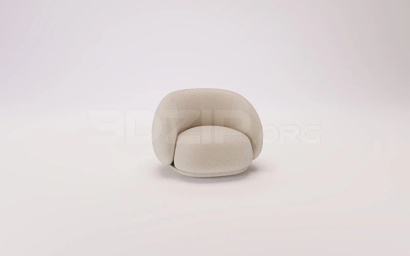 Armchair 3D Model for Interior Projects — preview 1 (3dzip)