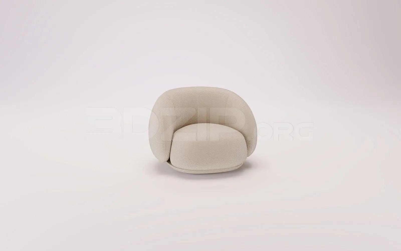 Armchair 3D Model for Interior Projects