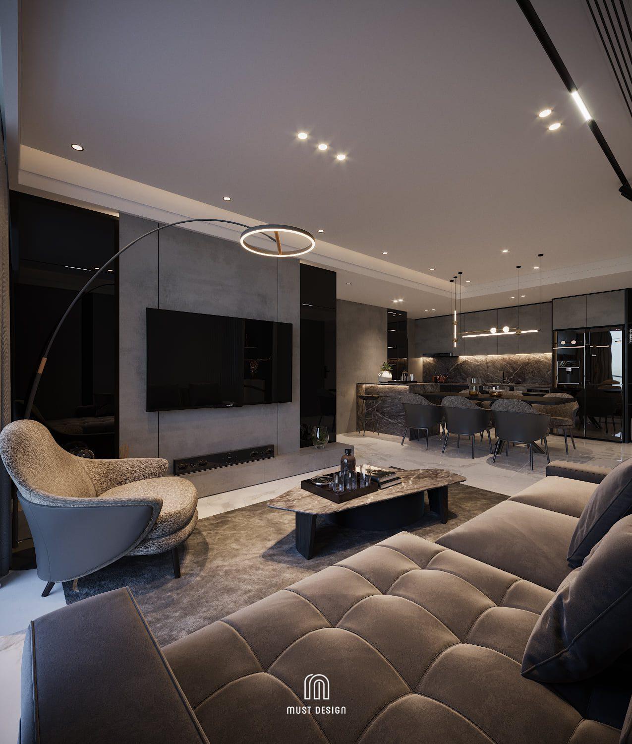 Living Room – Kitchen Interior