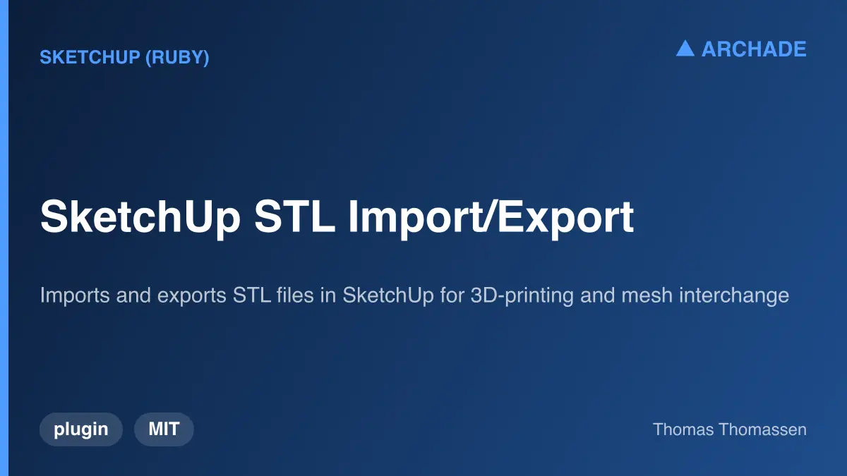 SketchUp STL Import/Export