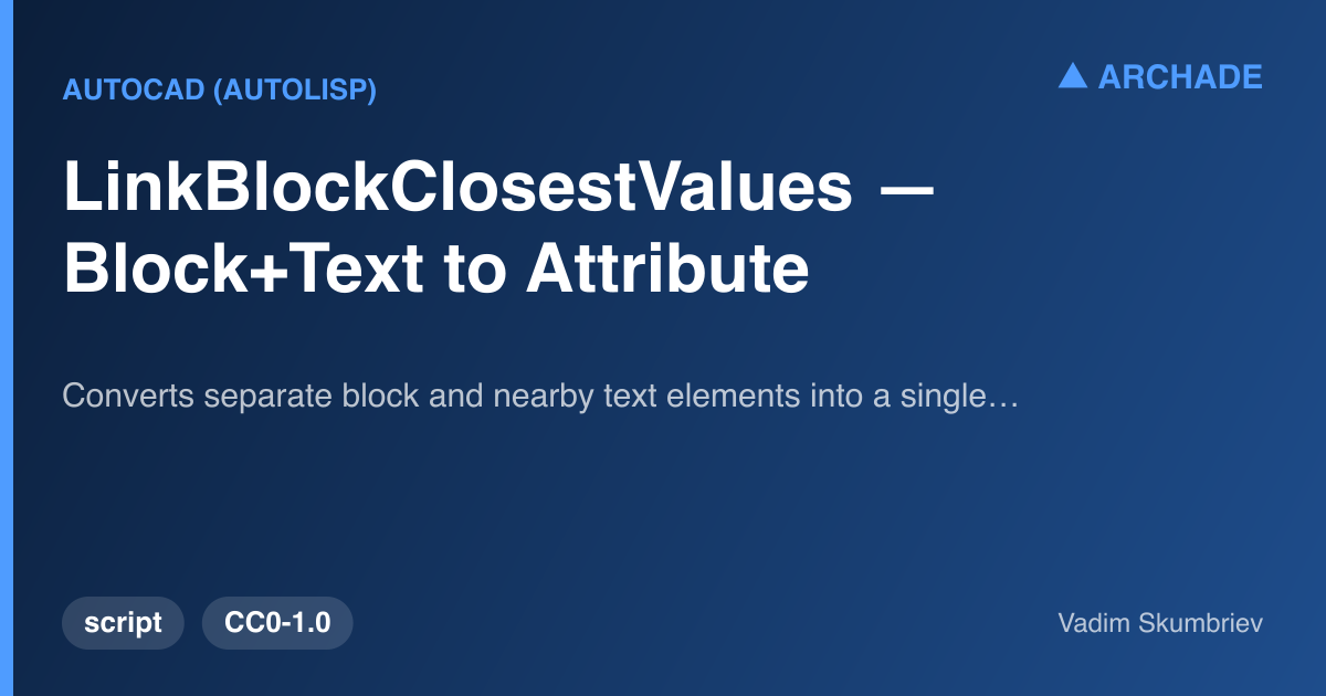 LinkBlockClosestValues — Block+Text to Attribute