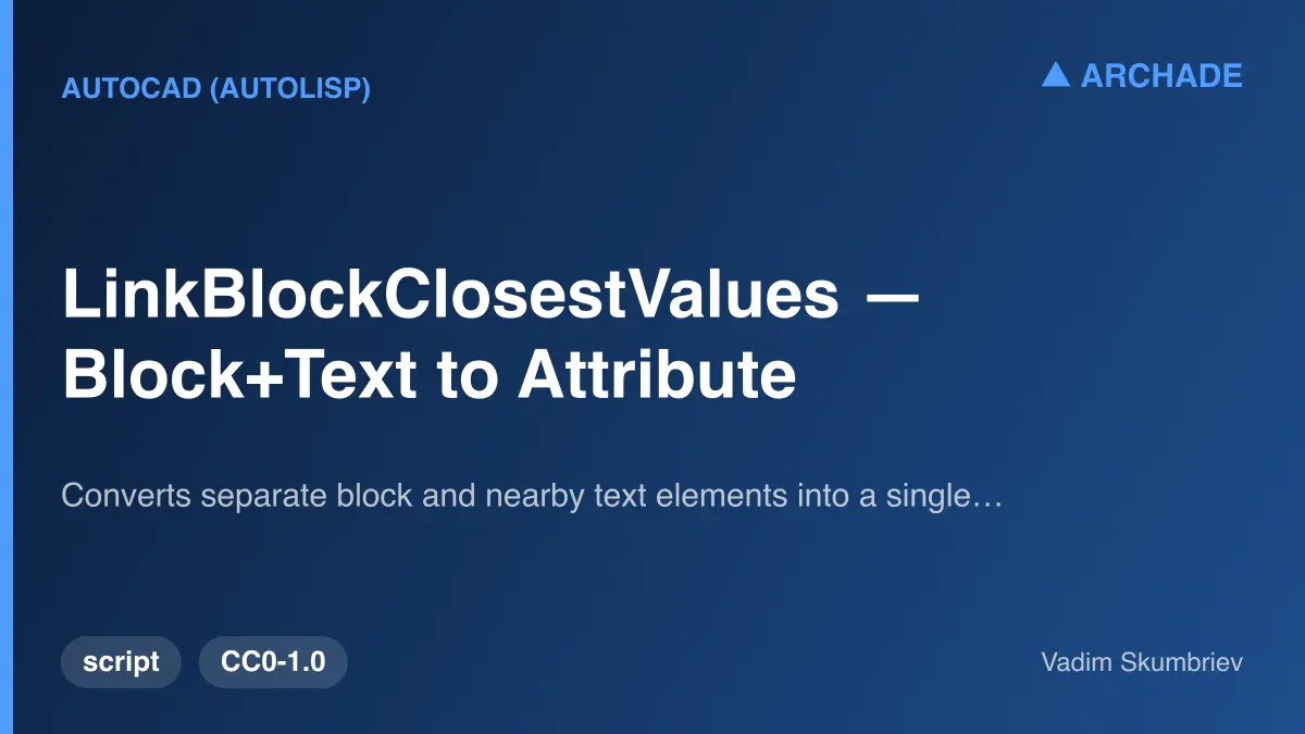 LinkBlockClosestValues — Block+Text to Attribute