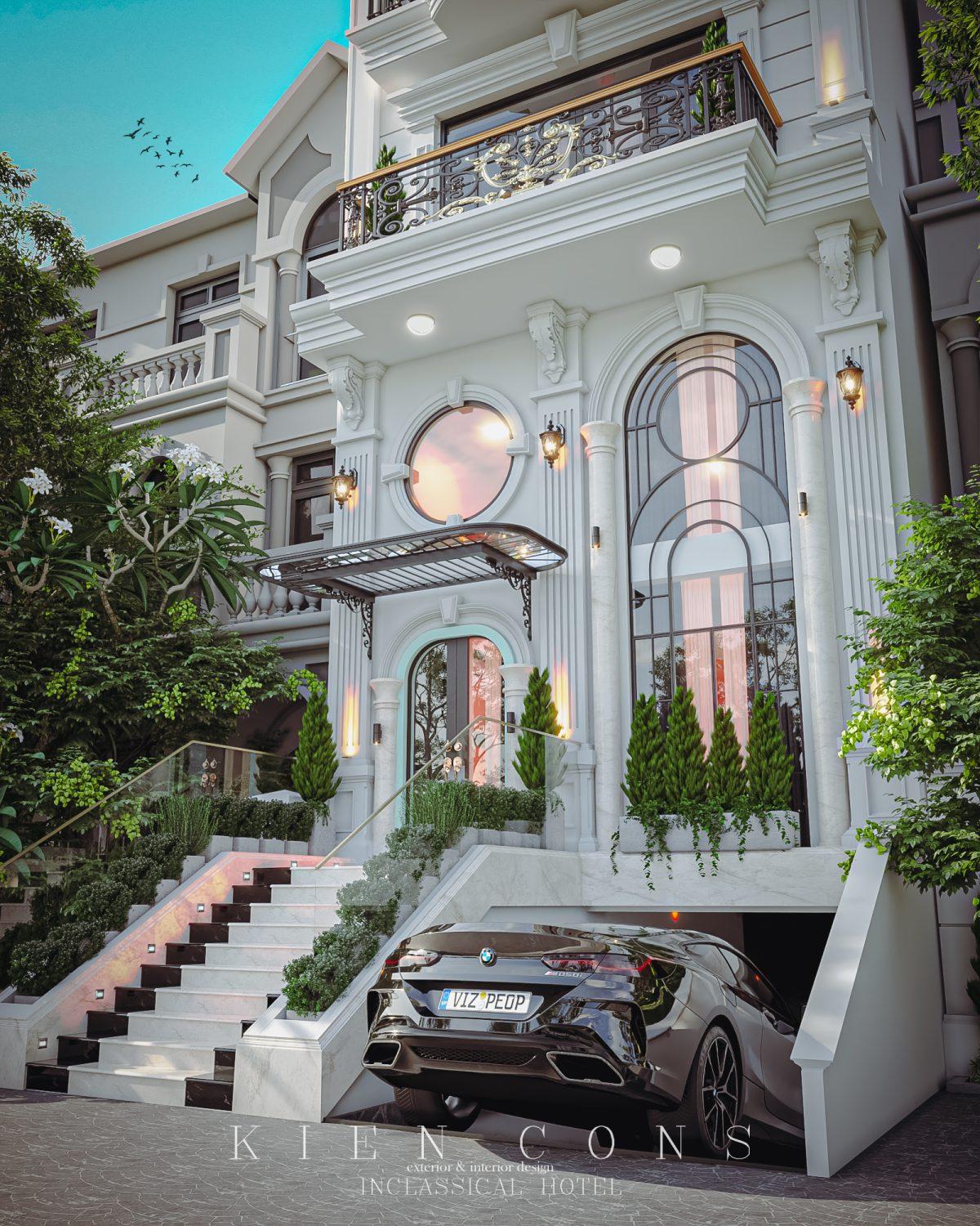 Neoclassical Hotel Exterior