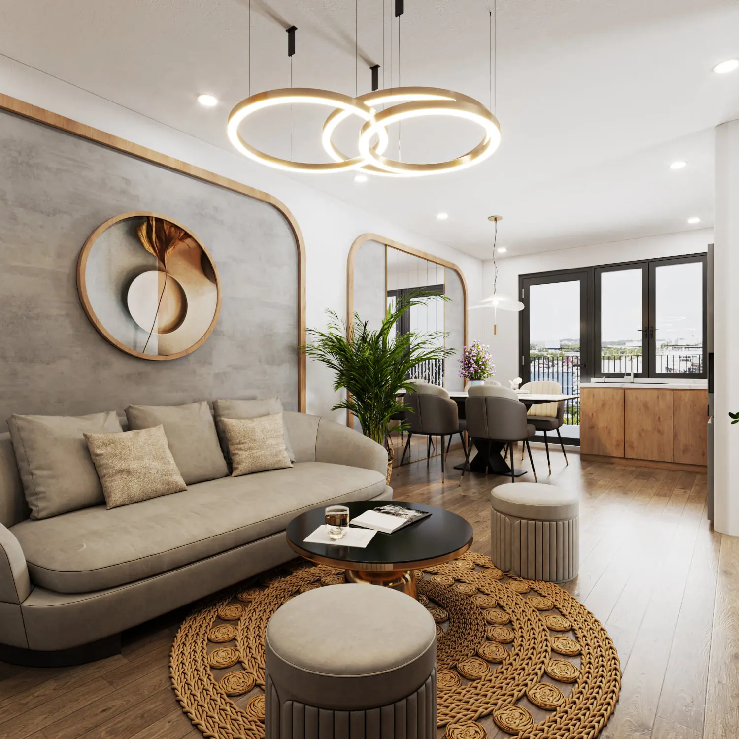 Living Room – Kitchen Interior