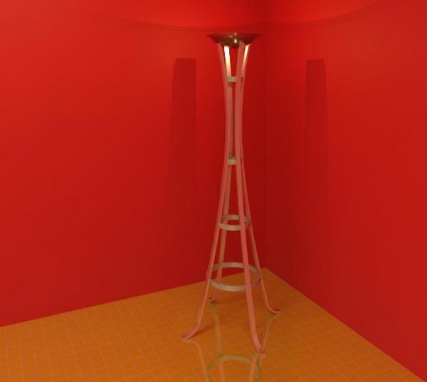Frosted Bowl Stand-Up Lamp