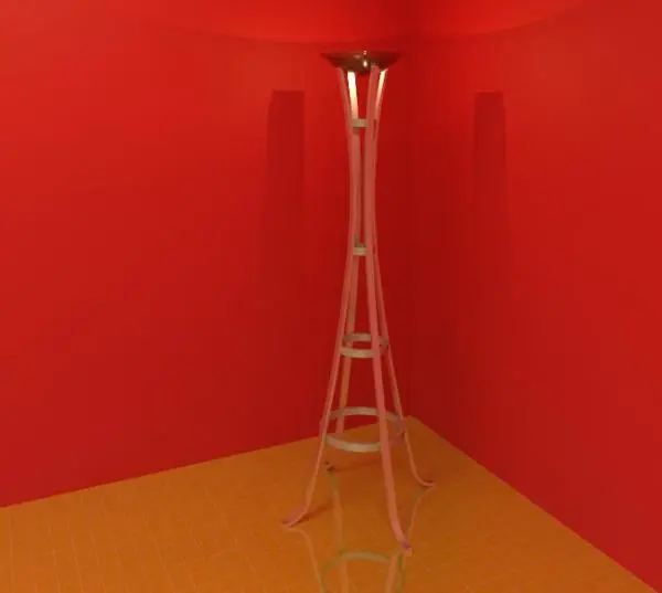 Frosted Bowl Stand-Up Lamp