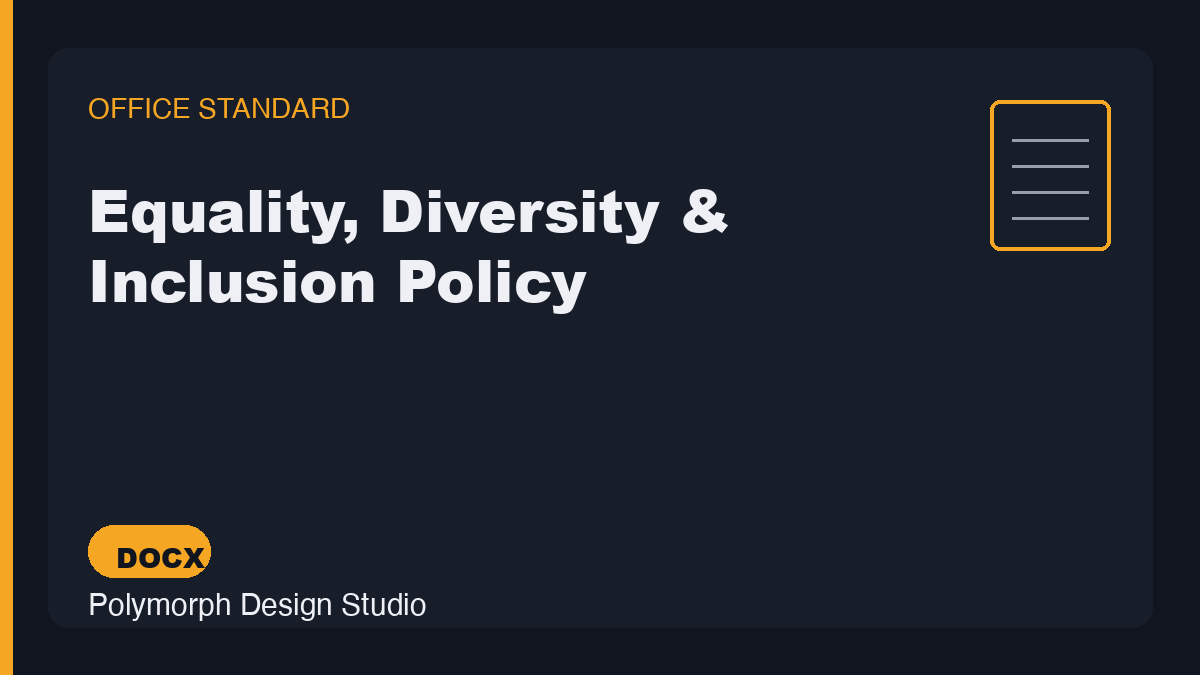 Equality, Diversity & Inclusion Policy