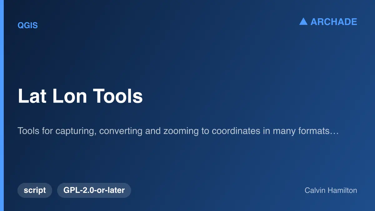 Lat Lon Tools