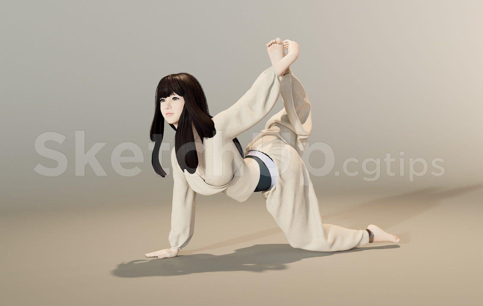 Character Doing Yoga