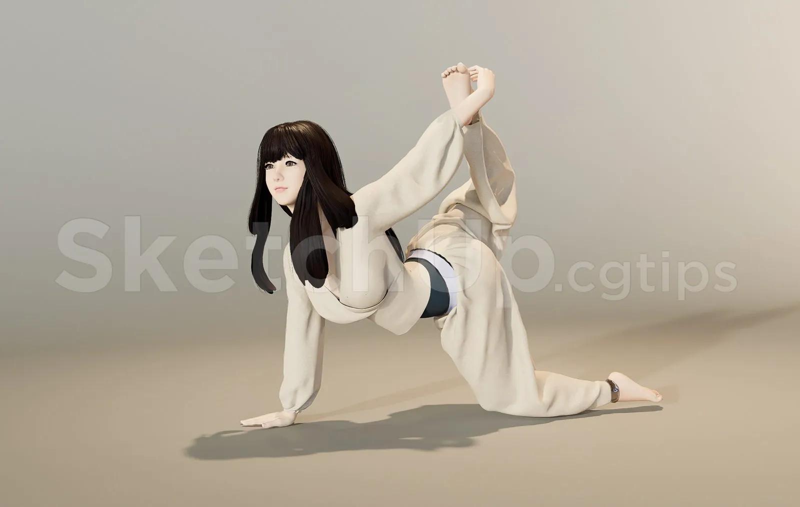 Character Doing Yoga