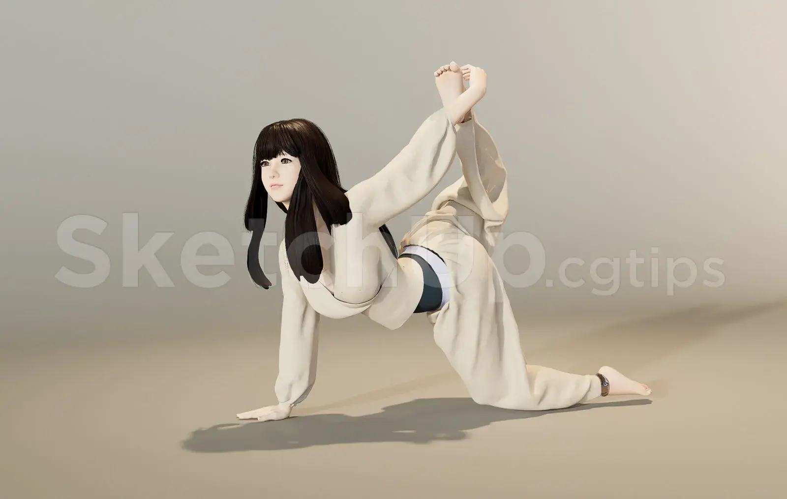 Character Doing Yoga