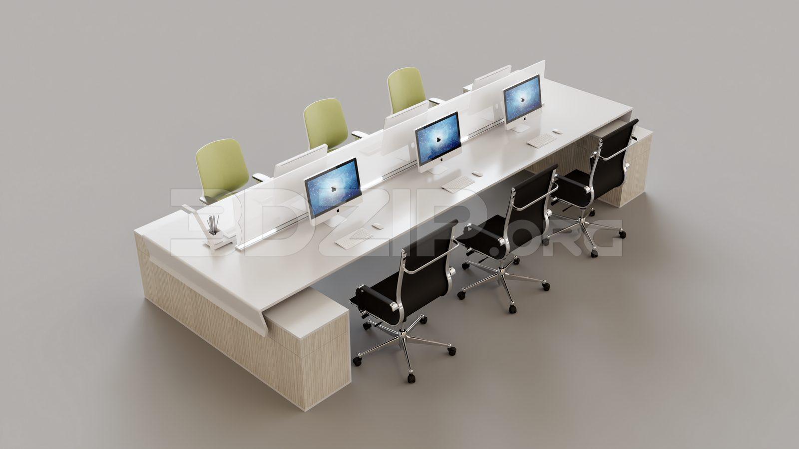 Office desk and chairs