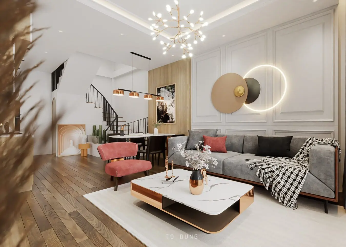 Living Room Interior — preview 1, by To Dung (cgtips)