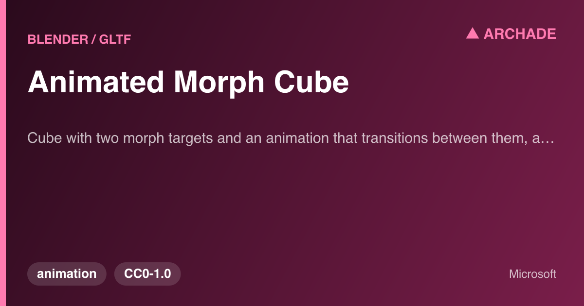 Animated Morph Cube