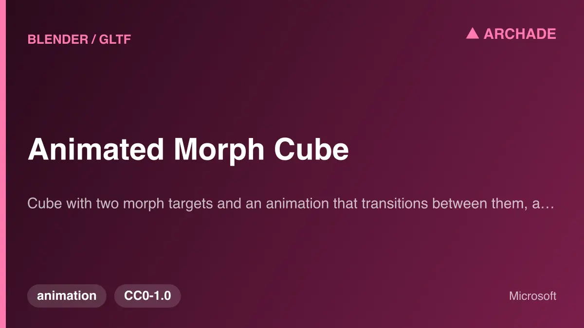 Animated Morph Cube