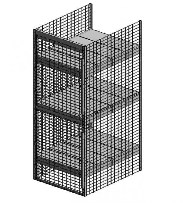Caged storage Lockers Stacked