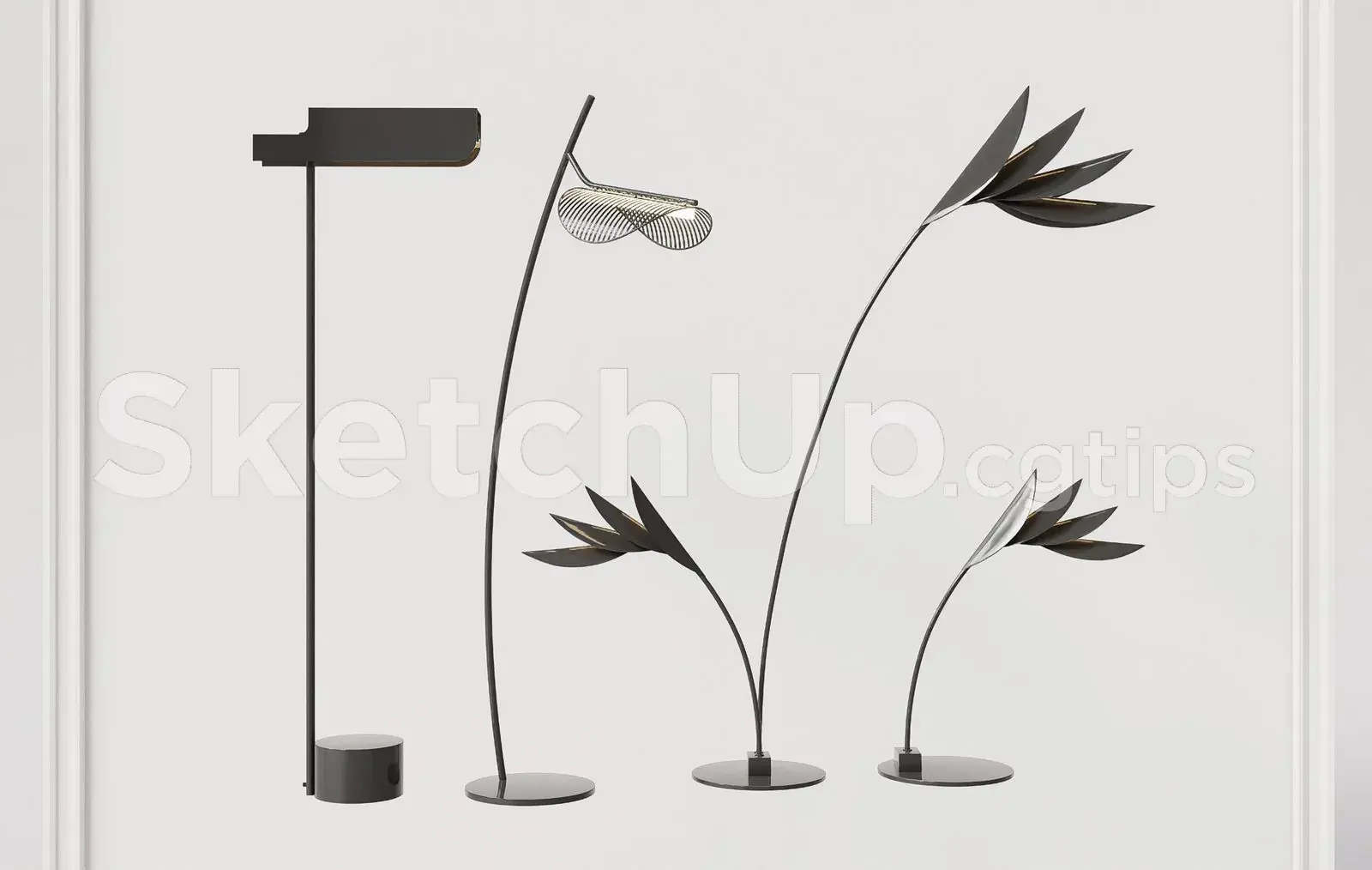 Floor Lamp Model for SketchUp – Interior Design Ready