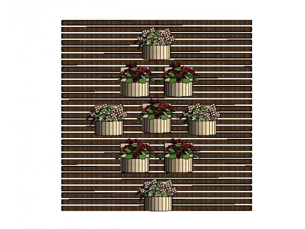 Painel de jardim com flores
