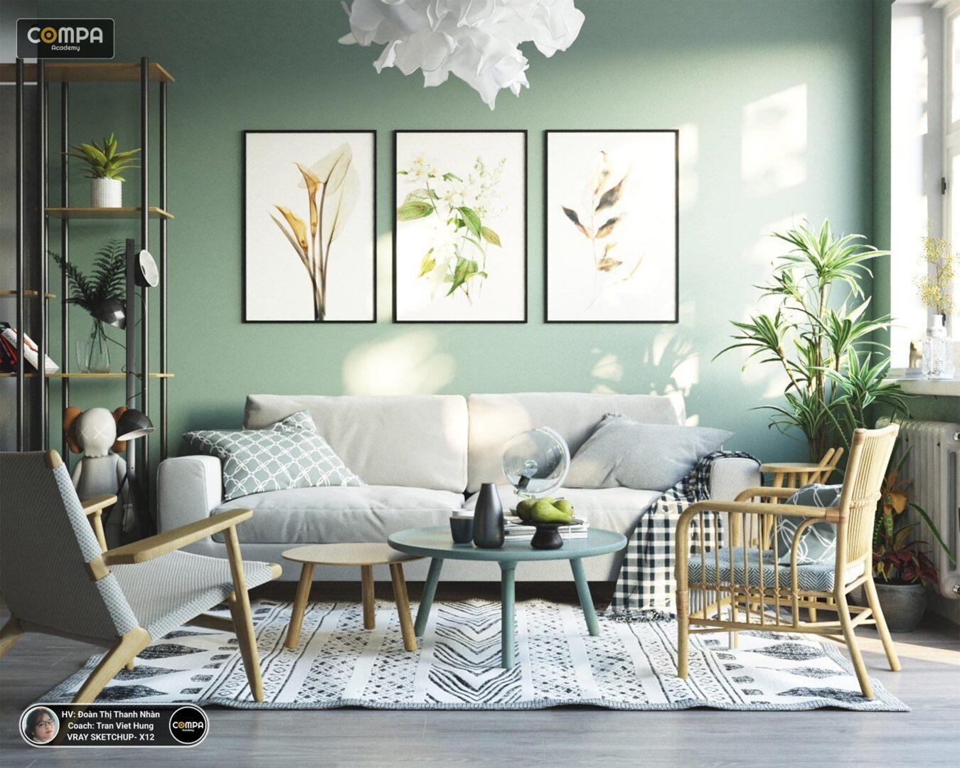 Living Room – Kitchen Interior